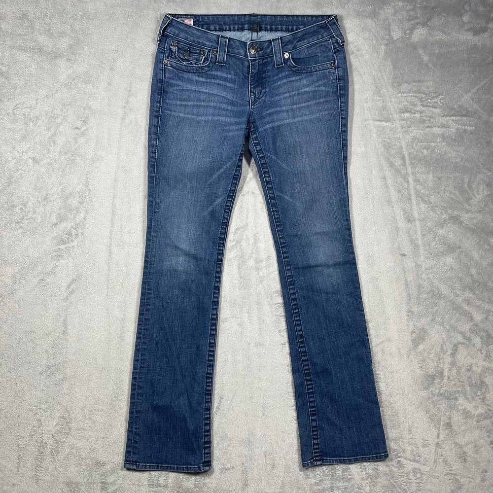 True Religion Jeans Mens 30 Blue Bootcut‎ Low Rise Made in USA Stretch